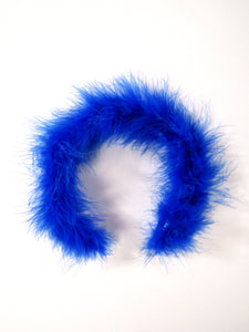 "Fuzzy Halo" Headband, Blue