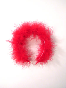 "Fuzzy Halo" Headband, Red