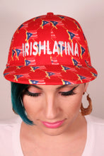 "IRISHLATINA" Embroidered Snapback, Puerto Rico Print